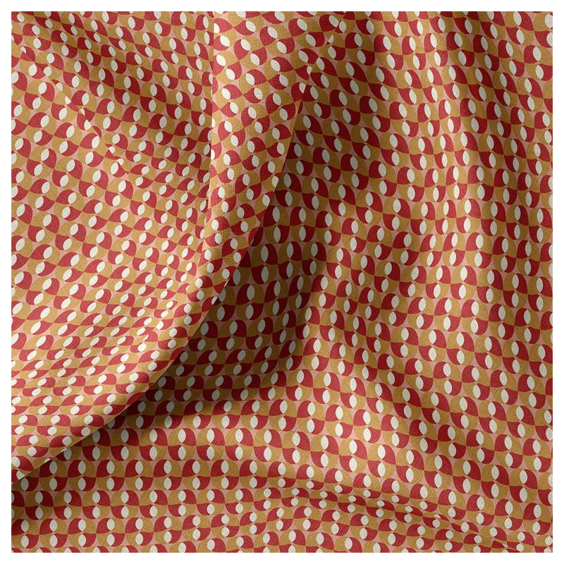 Printed Cotton BOHAZIA Ochre / Pink